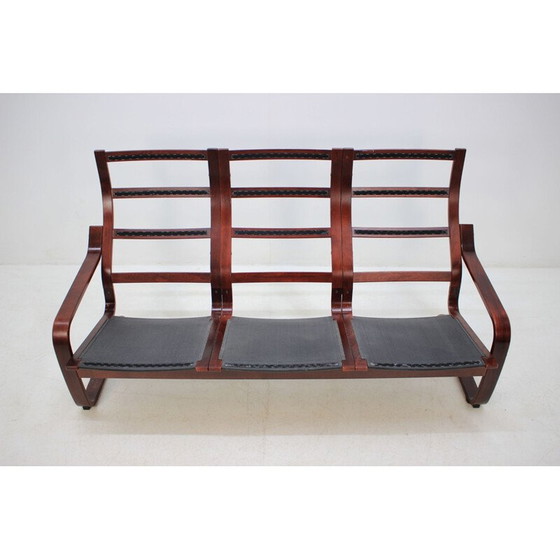Image 1 of Vintage 3-Sitzer Sofa Bentwood by Ton, Tschechoslowakei 1980