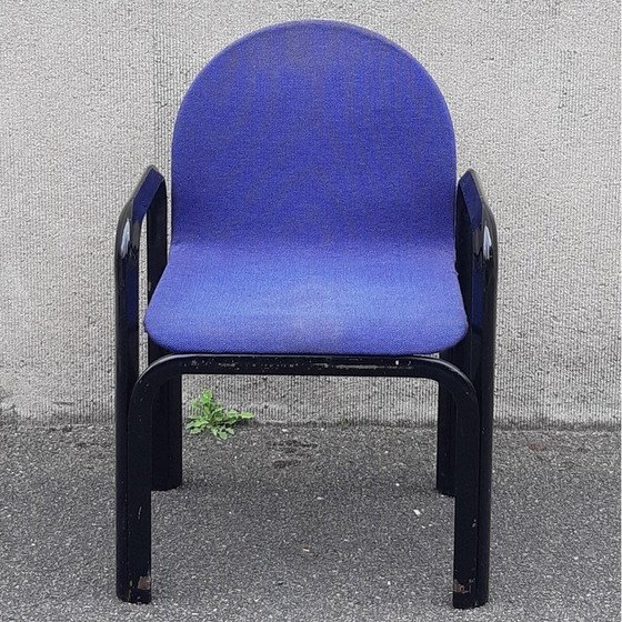 Image 1 of Vintage-Sessel Orsay mit elektrisch blauem Stoffbezug von Gae Aulenti für Knoll