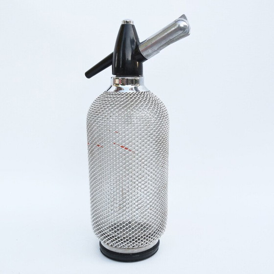 Image 1 of Vintage Merkuria Siphon in Stahlgeflecht, Tschechoslowakei 1970
