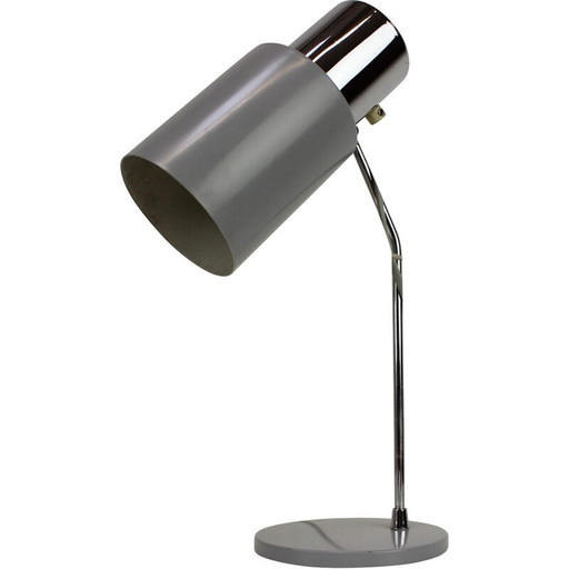 Vintage Tischlampe aus lackiertem Metall und Chrom von Josef Hurka für Napako, Tschechoslowakei 1960