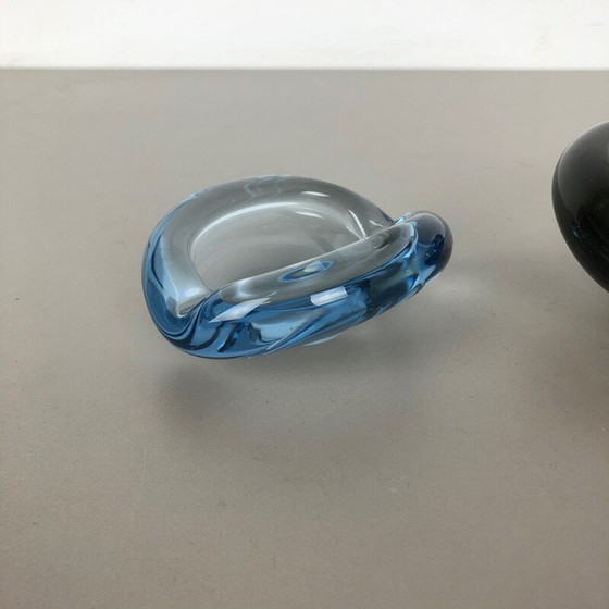 Image 1 of Paar Aschenbecher aus Glas von Per Lutken für Holmegaard, Dänemark 1960