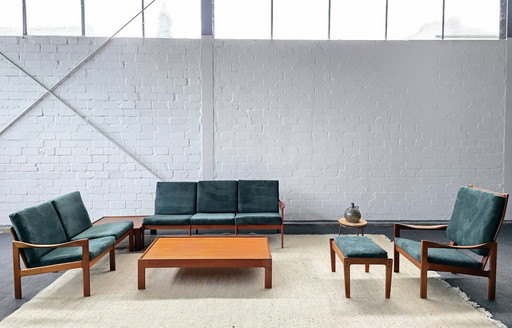 Illum Wikkelsø Art Vintage Sofa Sessel Bänke Sitzgruppe Sofagarnitur Garnitur 60Er 70Er Mid Century Teak