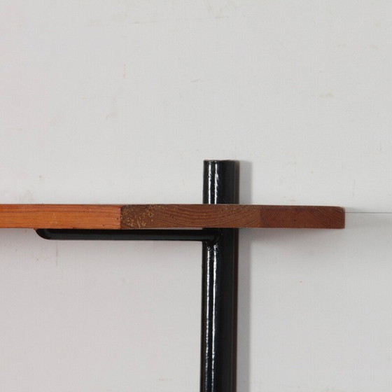 Image 1 of Vintage-Regal aus Holz und Metall mit 2 Ebenen, 1960