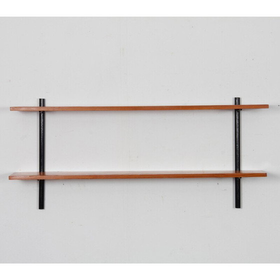 Image 1 of Vintage-Regal aus Holz und Metall mit 2 Ebenen, 1960