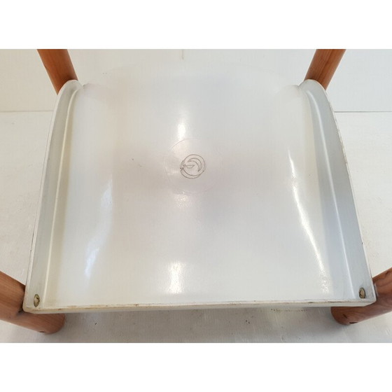 Image 1 of Vintage-Stuhl aus Holz und Stoff, Italien 1980