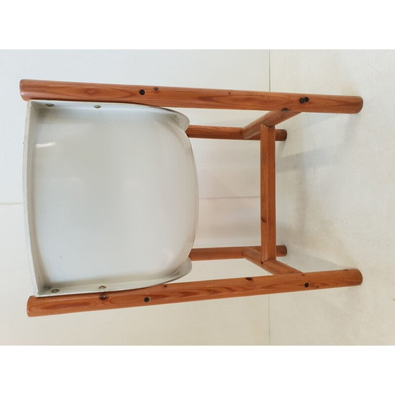 Image 1 of Vintage-Stuhl aus Holz und Stoff, Italien 1980