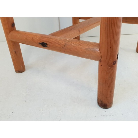 Image 1 of Vintage-Stuhl aus Holz und Stoff, Italien 1980