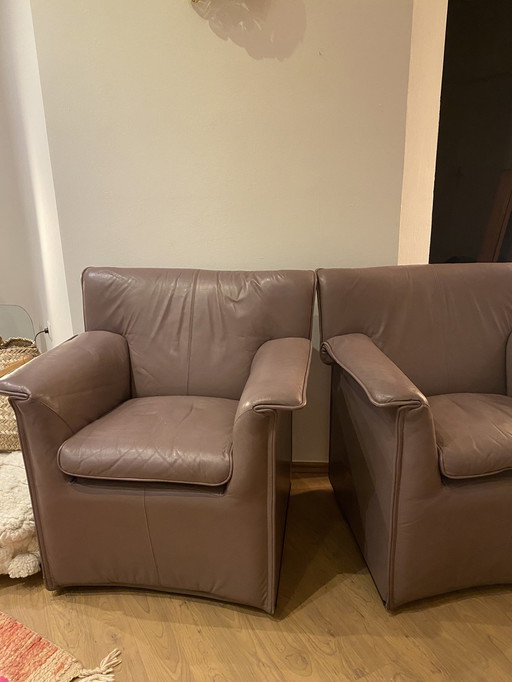 B&B Italia Sessel Leder 3X Afra Tonia Scarpa