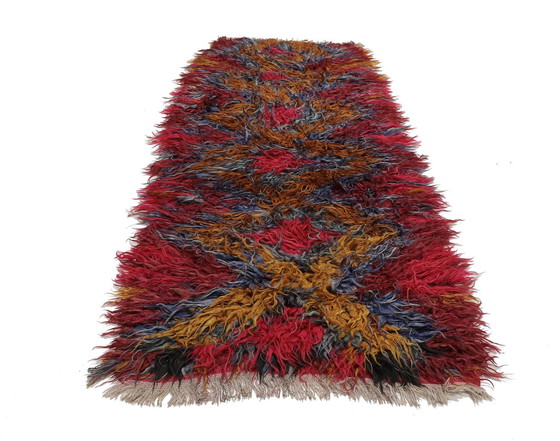 Image 1 of Designer Handgewebt Kelim Modern Und Pflanzen Natur Farbe - Kelim - 328 Cm - 119 Cm - Zottel Kelim