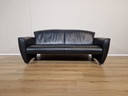 Jori JR3200 Design Sofa 3-Sitzer Schwarz Leder