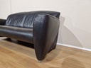 Jori JR3200 Design Sofa 3-Sitzer Schwarz Leder