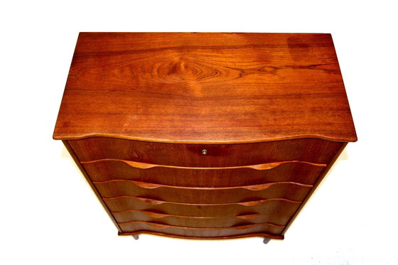 Image 1 of Kommode "Tallboy" Aus Teakholz, Dänemark, 1950