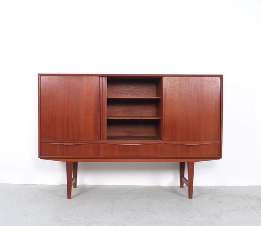 EW Bach Teakholz-Highboard, 1960er Jahre