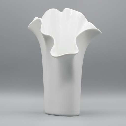 Rosenthal Studio-Line Fazzoletto Asym Vase Claus Josef Riedel Deutschland Porzellan