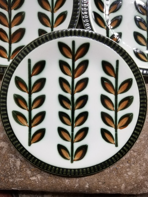 6x Vintage Teller Boch Vintage