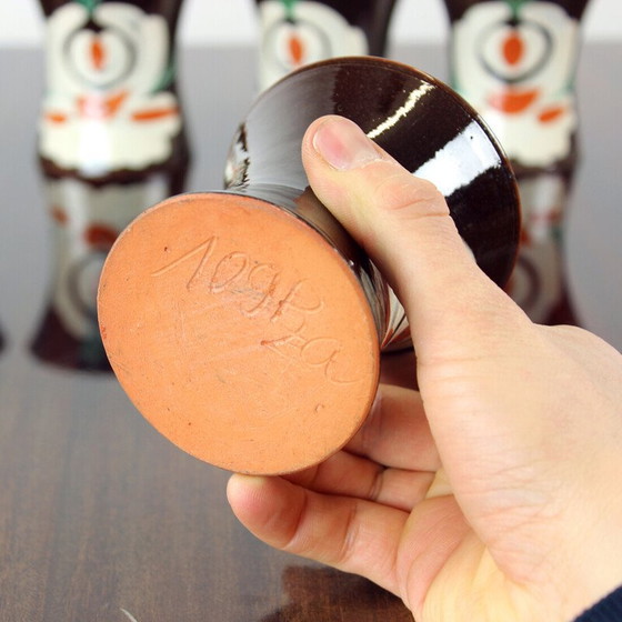 Image 1 of Satz von 6 handgefertigten Vintage-Tassen, Tschechoslowakei 1950er Jahre