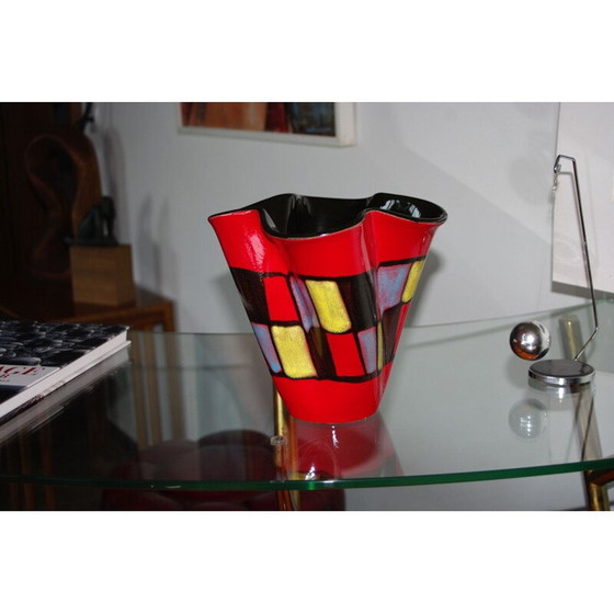 Image 1 of Vase im Schachbrettmuster von Elchinger 1960er Jahre