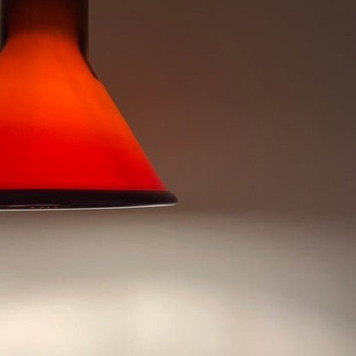 2X Holmegaard P&T Mini Pendelleuchten von Michael Bang - Lila Glas