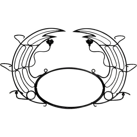 Image 1 of Vintage Art Deco Spiegel mit Kleiderständer