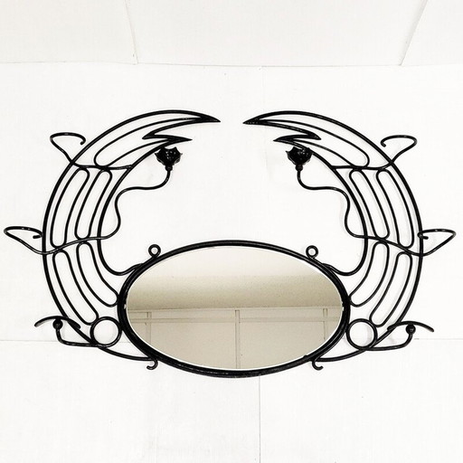 Vintage Art Deco Spiegel mit Kleiderständer