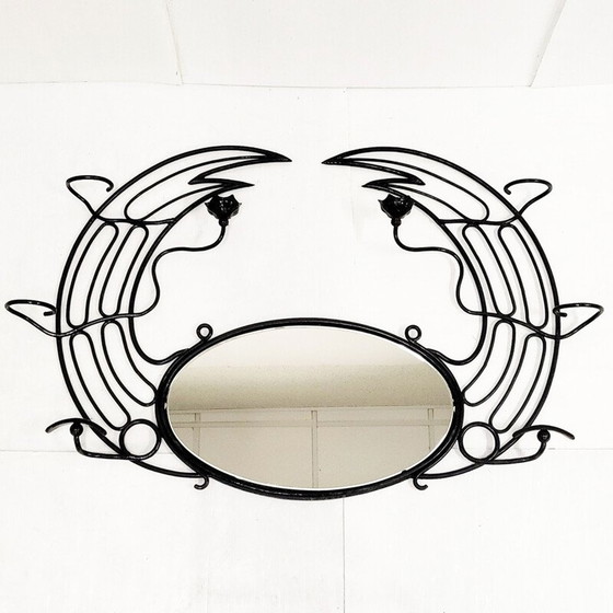 Image 1 of Vintage Art Deco Spiegel mit Kleiderständer