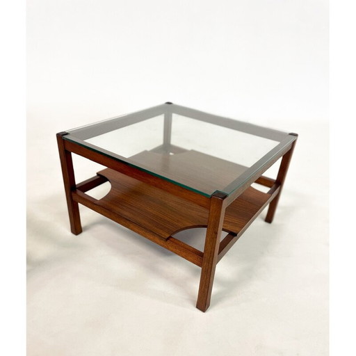 Paar vintage Beistelltische aus Holz, Italien 1960er Jahre