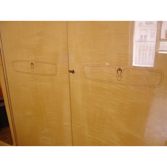 Image 1 of Schrank aus Ahornholz von Silvio Cavatorta, Italien 1950