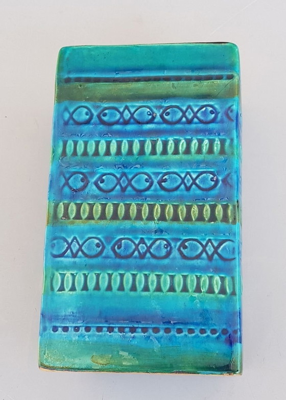 Image 1 of Italienische Vase in Rimini-Blau von Bitossi, 1960er Jahre