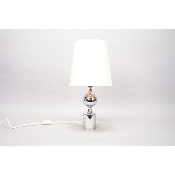 Image 1 of Nachttischlampe aus Silbermetall, Deutschland 1970