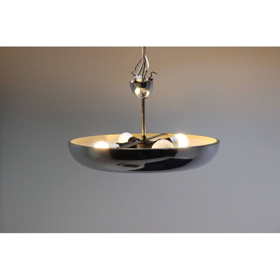 Image 1 of Hängeleuchte aus Chrom und Glas von Josef Hurka für Napako, 1930