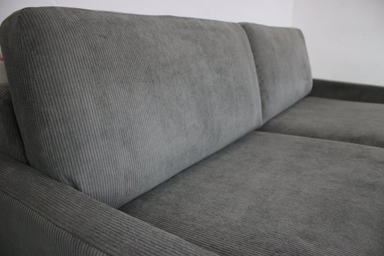 Image 1 of Rolf Benz Ego Couch Dreisitzer Cord Stoff Grau Designer Sofa Neu.