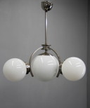 Art Deco / Funktionalistischer Nickel-Kronleuchter, 1930er Jahre