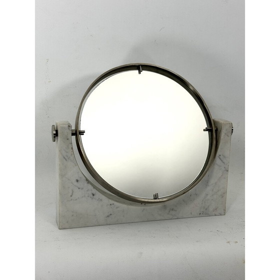 Image 1 of Eitelkeitsspiegel aus Carrara-Marmor von Angelo Mangiarotti, Italien 1960