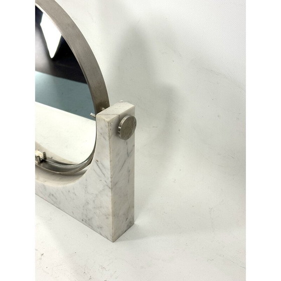Image 1 of Eitelkeitsspiegel aus Carrara-Marmor von Angelo Mangiarotti, Italien 1960