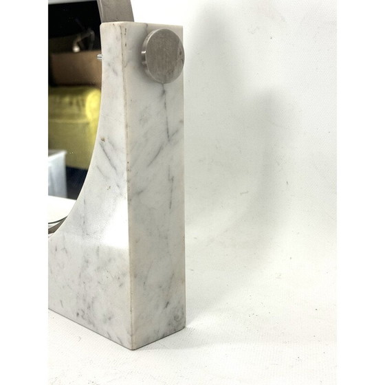 Image 1 of Eitelkeitsspiegel aus Carrara-Marmor von Angelo Mangiarotti, Italien 1960
