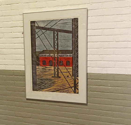 Image 1 of "Rijkswerf", Piet Lont, 1995, auf Japanpapier gedruckt