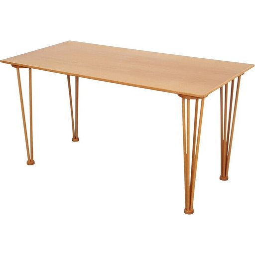 Eschenholztisch, 1970er Jahre