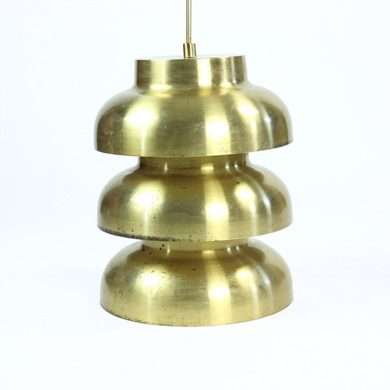 Image 1 of Vintage-Pendelleuchte aus Messing, Tschechoslowakei 1960er Jahre