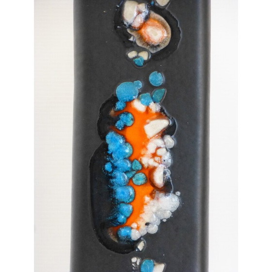 Image 1 of Schwarze Vase aus Keramik von Denise Orlando, 1950