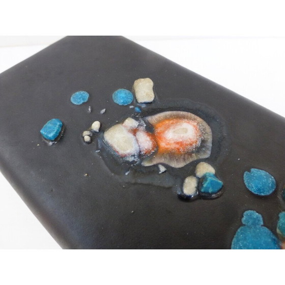 Image 1 of Schwarze Vase aus Keramik von Denise Orlando, 1950