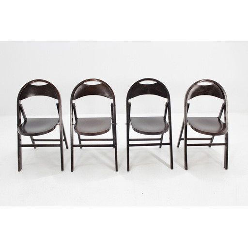 Vintage Satz von 4 Klappstühlen "B751" Bauhaus von Thonet - 1930er Jahre