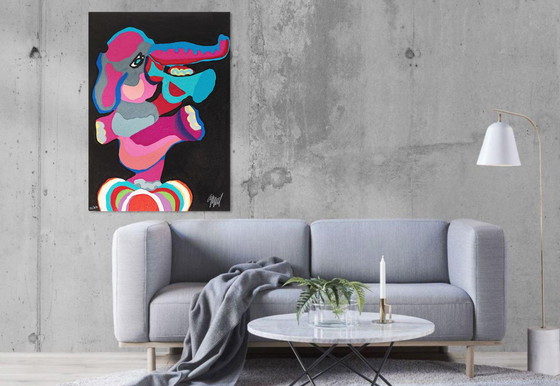 Image 1 of Karel Appel Zirkus-Elefanten-Leinwand