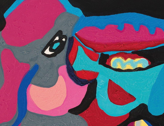 Image 1 of Karel Appel Zirkus-Elefanten-Leinwand