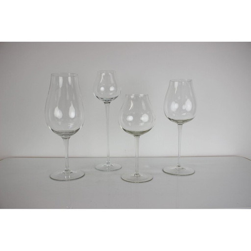 Satz alter Glasbecher, Tschechoslowakei 1960