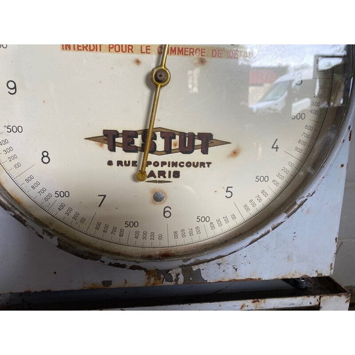 Vintage Testut Metall-Industriewaage, 1950