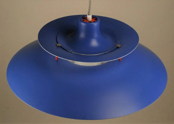Image 1 of Vintage Blau/rote Louis Poulsen Ph5 Lampe