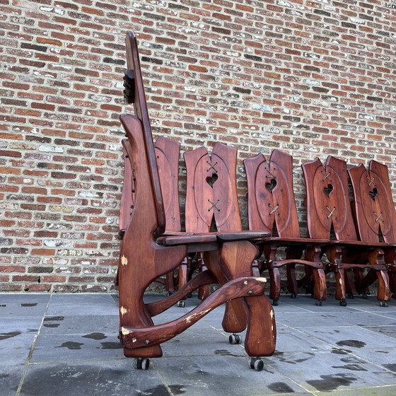 Image 1 of 6x Brutalistische Stühle