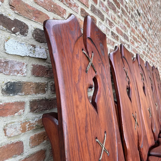 Image 1 of 6x Brutalistische Stühle