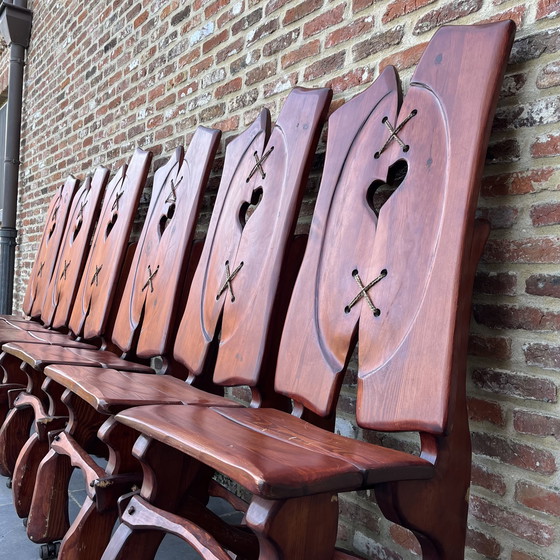 Image 1 of 6x Brutalistische Stühle