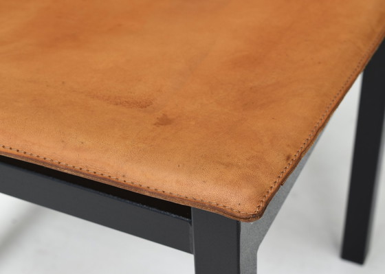 Image 1 of Einzigartiger Satz von sechs Esszimmerstühlen aus cognacfarbenem Leder, ca. 1970-80